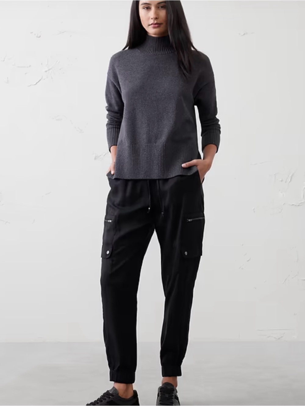 Banana Republic Black Cargo Jogger Pants